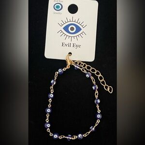 Blue and Gold Evil Eye Bracelet